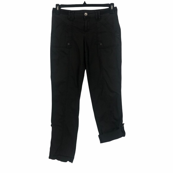 MAURICES Junior Women’s Pants Sz 5/6 Gray Convert to Capri Pockets Stretch - Picture 6 of 12